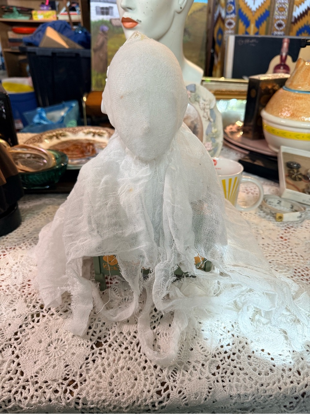 Vintage Y2K Motion Activated Spooky Gauze Ghost Working Sound